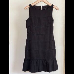 Ann Taylor Petite, Elegant Black Wool Dress, Size 2P